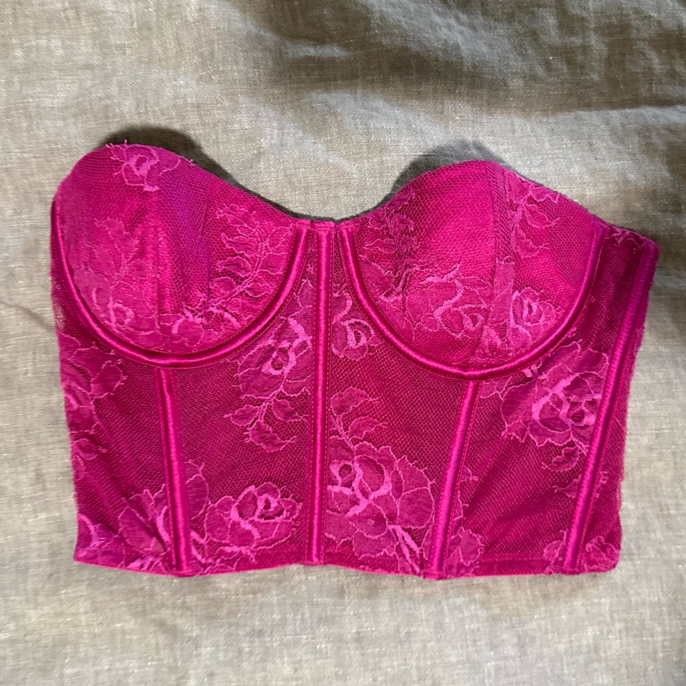 Fleur du Mal Magenta Bustier 32B